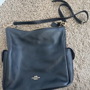 Coach Black Leather Shoulder Bag